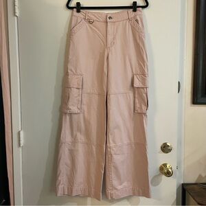 Cotton On Women's Pink Cargo Wide-Leg Pants